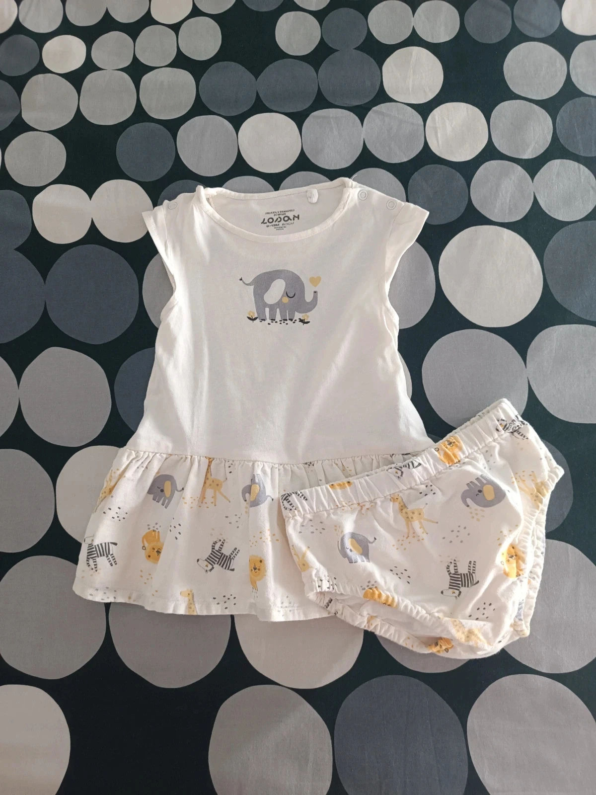 Conjunto Losan 9‑12 meses - Elefante & Safari 🦓🦒